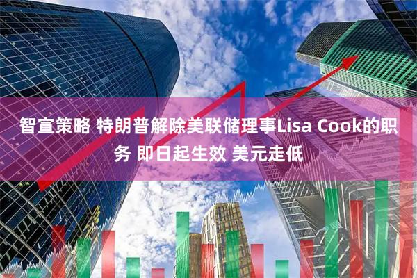 智宣策略 特朗普解除美联储理事Lisa Cook的职务 即日起生效 美元走低